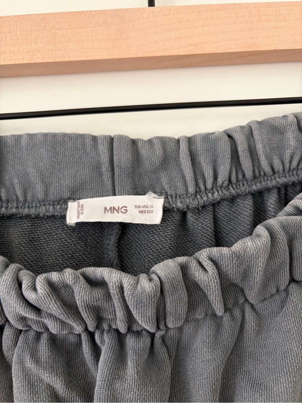 Grey Cotton Joggers with elastic waist Size XS, Mango, New without tag - Picture 6 of 7